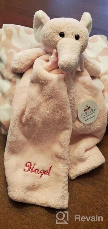 img 1 attached to Personalized Plush Baby Cuddler - 17 Inch Pink Elephant | DIBSIES review by Stephanie Benoit