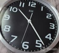 img 1 attached to Keep Time In Silence: 12 Inch HITO Wall Clock With Smart Nightlight And Brightness Adjustability review by Marcos Oner