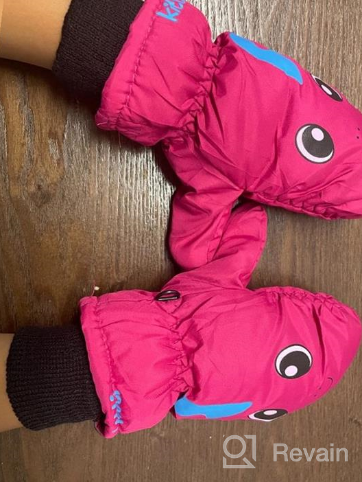 img 1 attached to 🧤 Winter Unisex Waterproof Mittens: Cotton Lined Girls' Accessories for Cold Weather Protection review by Mario Portillo