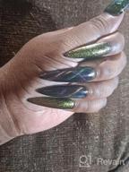 img 1 attached to Get Glamorous Nails With LoveOurHome'S Premium Acrylic Nail Kit - 600 Soft Gel X Short Almond Tips And Iridescent Glitter Powder! review by Debra Depts