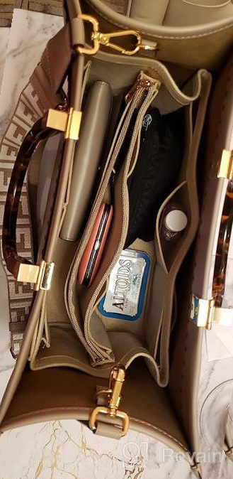 img 1 attached to Felt Handbag Organizer Insert By OMYSTYLE - Perfect Tote Bag Organizer For Neverfull, Speedy & More With 5 Size Options Available! review by Lakshmi Pennington