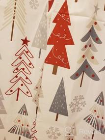img 8 attached to Red Christmas Trees Fabric Shower Curtain 72 X 72 For Bathroom Decor, Waterproof Pine Curtains With Hooks.
