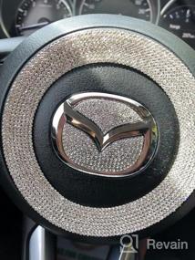 img 5 attached to TopDall Steering Wheel Bling Crystal Shiny Accessory Interior Sticker Decal Compatible For Mazda