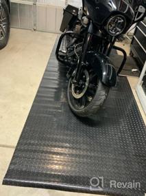 img 7 attached to RESILIA Heavy Duty Garage Floor Runner & Protector Mat - Slip-Resistant Grip, Embossed Diamond Plate Pattern, Water & Stain Resistant: 4'X10' Black