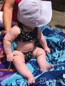 img 8 attached to Adorable Polka Dot Baby Girl Bikini Swimsuit Set W/ Headband - Toddler Halter Swimwear
