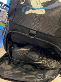 img 5 attached to Рюкзак для футбольного мяча с отделением для бутс, баскетбольной и волейбольной сумкой для школьных командных путешествий и чехлом для ноутбука