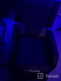 img 7 attached to Эргономичное кресло с откидной спинкой для игр в гоночном стиле, одноместное сиденье из искусственной кожи для домашнего кинотеатра с современным дизайном для гостиной или игровой комнаты (красный)