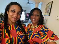 img 1 attached to Get Vibrant In Kente: Discover SHENBOLEN'S African Tradition Tops For Women review by John Faxon