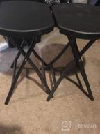 img 1 attached to Lightweight And Durable: 5Rcom Set Of 2 Portable Folding Stools With Heavy-Duty Steel Frame review by Jesse Nell
