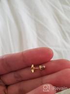 img 1 attached to 6mm Yellow Gold Plated Safety Screw Back Star Earrings for Toddlers and Little Girls - Stylish and Sparkling Kids' Everyday Accessory review by Susan Loera