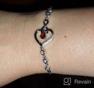 img 1 attached to Sterling Silver Birthstone Bracelet – Perfect Anniversary Jewelry for Girls review by Dave Hess