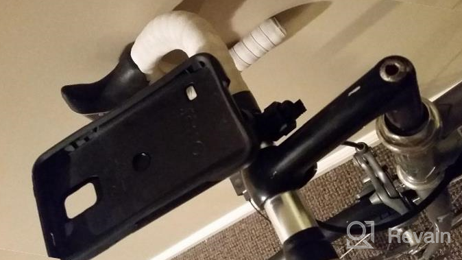 img 1 attached to Universal Bike Phone Mount Holder - Fits IPhone11, X, 8/8Plus & More | Vinqliq + Handlebar Mount & 3M Sticky Pad review by Matthew Ciula