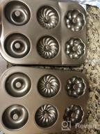 img 1 attached to Beasea Donut Pan 2 Pack, Non-Stick 6 Cavity Doughnut Baking Pans, Donut Maker Carbon Steel Donut Mold Tray For Full-Size Donuts, Bagels, Oven, And Dishwasher-Safe Mini Bagel Pan review by Alexis Guiney