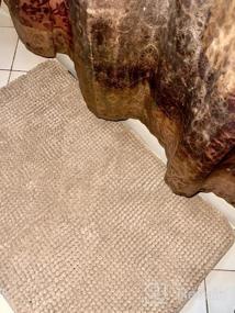 img 8 attached to Microdry Chenille Bath Mats: Super Absorbent, Skid-Resistant 2-Piece Set In Aqua