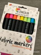 img 1 attached to Transform Your Fabric Creations With Zenacolor 20 Permanent Fabric Markers - Non-Toxic, Indelible Fine Point Textile Pens review by Jabari Campbell