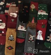 img 1 attached to Winter Wonderland: 15 Pairs of Festive Wool Socks - Perfect for Women, Girls, and Big Kids during the Holiday Season! review by Jaime Bustamante