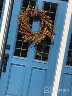 img 1 attached to Bring Warmth To Your Home This Fall With Lvydec'S 18-Inch Artificial Berry Wreath - Perfect For Thanksgiving Decoration! review by Satish Tegan