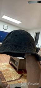 img 5 attached to XXL Washed Denim Bucket Hat - Zylioo Oversize, Large Foldable Jean Sun Hat For Big Heads 22"-25