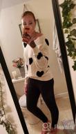 img 1 attached to Women'S Lightweight Off Shoulder Heart Print Sweater Knit Shirt Slouchy Top review by Shane Grosland