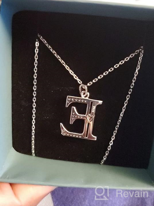 img 1 attached to 💎 Sianilvera Initial Necklace: Stylish Sterling Silver 26 Alphabet Pendant - Perfect Jewelry Accessory review by Sara Gallegos