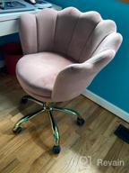 img 1 attached to Velvet Pink Makeup Arm Chair With Gold Base - Kmax Office Desk Chair For Ultimate Comfort And Style review by Dave Harris