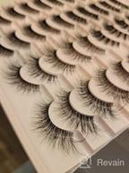 img 1 attached to 20 Pairs 4 Styles Faux Mink Lashes - Natural Look False Eyelashes For Fluffy Wispy Soft Fake Cat Eye By Lanflower review by Carlos Jass