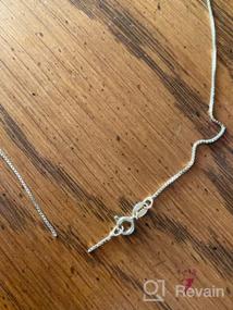 img 6 attached to Bling For Your Buck: 18K Gold Over Sterling Silver .8mm Thin Italian Box Chain Necklace, Sizes 14-40