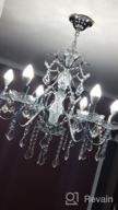 img 1 attached to Saint Mossi Crystal Chandelier Light Fixture Modern Chandelier Crystal Lighting , Crystal Pendant Raindrop Chandelier For Dining Room,Bedroom,Living Room,H23 X D24, 6-Light review by Anthony Mayes