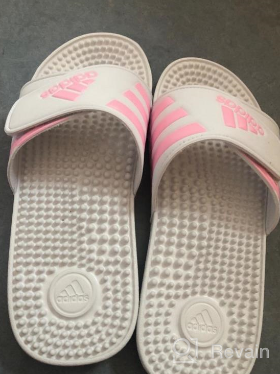 img 1 attached to Adidas Unisex Adissage White Sandals for Little Boys - Shoes review by Ryan Lindstrom