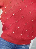 img 1 attached to Miessial Ribbed Knit Pullover Sweater With Pearl Accents - Women'S Crewneck Long Sleeve Fashion Jumper Top review by Brian Wesley