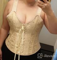 img 1 attached to Stylish Lace-Up Corset Top For Women - Sexy Overbust Shapewear And Bustier review by Divya Flood