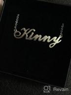 img 1 attached to MyNameNecklace Personalized Name Pendant: Sterling Silver & Gold Plated Jewelry Gift for Her review by Frank Garahana
