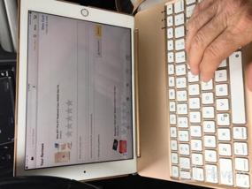img 8 attached to Съемный чехол-клавиатура с умным трекпадом и держателем для Apple iPad Pro 12.9 дюймов – подсветка 7 цветов – совместим с 3-м, 4-м, 5-м и 6-м поколением – чехол-клавиатура KVAGO черного цвета для Apple iPad Pro 12.9 2022 года.