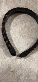 img 5 attached to Coolcos Synthetic Hair Headbands: 5 Strands Elastic Braided Style For Perfect Plaited Look