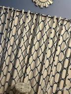 img 1 attached to Off White & Navy Thermal Insulated Room Darkening Curtains - Melodieux Moroccan Fashion Grommet 52X84 Inch (1 Panel) review by Mohammed Prude