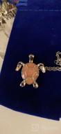 img 1 attached to 🐢 ATIMIGO Cute Sea Turtle Opal Pendant Necklace - Silver Chain Animal Jewelry Gift for Women and Girls review by Erin Riley