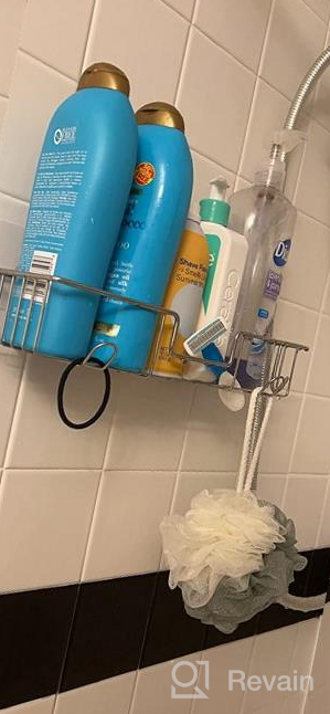 img 1 attached to Organize Your Bathroom With AmazerBath Shower Caddy Shelf: 2 Pack Adhesive, Rustproof Stainless Steel Wall Mounted Shelf With Hooks For Ultimate Storage review by Lucas Salgado