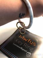 img 1 attached to Mwfus Bangle Key Ring Chain Bracelet, Round Silicone Wristlet Keychain Holder For Women Girls review by Josh Gerhardt