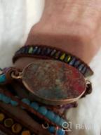 img 1 attached to Boho Blue Natural Stone Handmade 🌿 5 Wraps Bracelet for Women - YGLINE Bracelet review by Jeff Bremmer