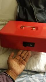 img 5 attached to X-Large Orange KYODOLED Cash Box W/ Money Tray, Key Lock & Cantilever Design - 11.81L X 9.45W X 3.54H Inches