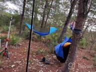 img 1 attached to Lightweight 2 Person Camping Hammock With Mosquito Net & Tree Straps - Perfect For Outdoor Backpacking, Hiking & More! review by Tony Wilson