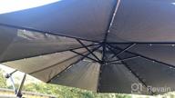 img 1 attached to Stay Cool And Chic With SUNLAX'S 10Ft Solar Powered Offset Umbrella With LED Lights In Navy Blue review by Jerardo Yatnalkar