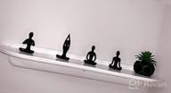 img 1 attached to OwMell Meditation Yoga Pose Statue, Ceramic Room Décor, Zen Yoga Figurine For Home Decoration Black Set Of 4 review by Eric Owens