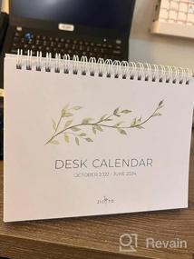 img 8 attached to 2023 Small Desk Calendar With Stickers - October 2022 To June 2024 - 6" X 8" Flip Desktop Organizer For Easy Organization - Beautiful Greenery Design