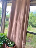 img 1 attached to Waterproof Outdoor Curtains For Patio With Grommet, Light Blocking & Thermal Insulation, Privacy Protection Blackout Drapes For Front Porch, Sliding Doors, Gazebos - Beige (1 Panel, 52 X 95 Inches) review by Joseph Swanson