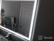 img 1 attached to 60 X 40 Inch LED Bathroom Mirror With Lights - Adjustable 3000K/4500K/6000K, Anti-Fog Dimmable Frameless Frontlit Makeup Mirror (Horizontal/Vertical) review by Jill Lawrence