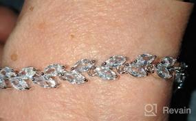 img 6 attached to Блестящий кристальный теннисный браслет с родовыми камнями - идеальный выбор для свадеб и повседневной носки.