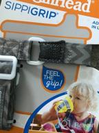 img 1 attached to BooginHead SippiGrip Gray Chevron GoGo Baby Toddler Sippy Cup Holder Strap review by Marklen Baeskens