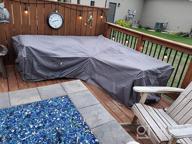 img 1 attached to Heavy Duty Waterproof 600D Outdoor Sectional Sofa Cover - 83X104In, Espresso Coffee (L-Shaped Left Facing) review by Tony Cohen