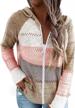 onlypuff striped color block casual hoodie sweatshirt with long sleeves - pullover sweater logo